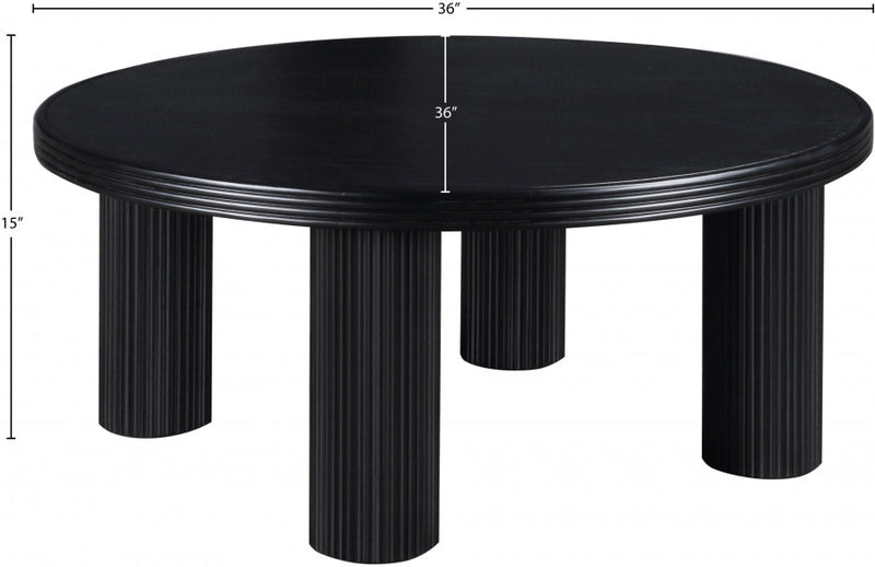 Hayden Solid Wood And Oak Veneer Coffee Table in Black - 99059Black-CT