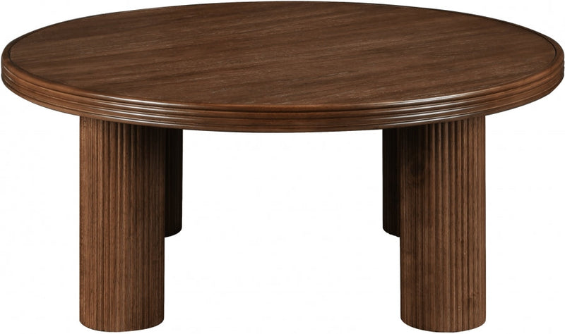 Hayden Solid Wood And Oak Veneer Coffee Table in Brown - 99059Brown-CT