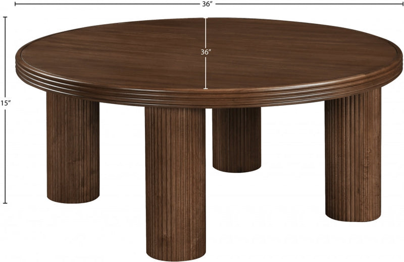 Hayden Solid Wood And Oak Veneer Coffee Table in Brown - 99059Brown-CT