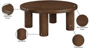 Hayden Solid Wood And Oak Veneer Coffee Table in Brown - 99059Brown-CT