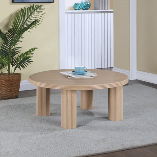 Hayden Solid Wood And Oak Veneer Coffee Table in Natural - 99059Oak-CT