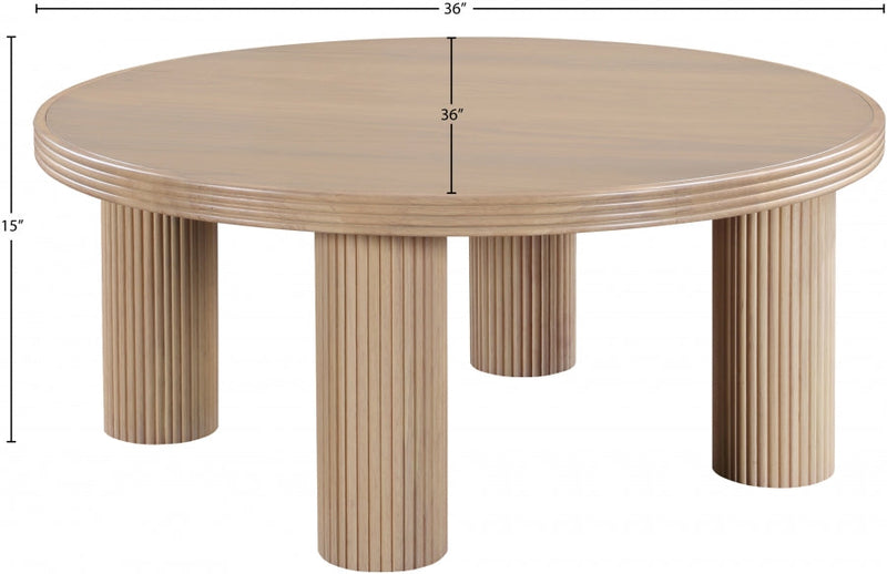 Hayden Solid Wood And Oak Veneer Coffee Table in Natural - 99059Oak-CT