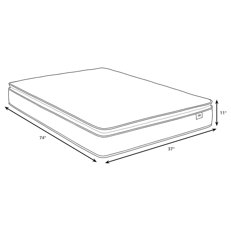 Hayes 11-inch Twin Pillow Top Memory Foam Hybrid Mattress - 350362T