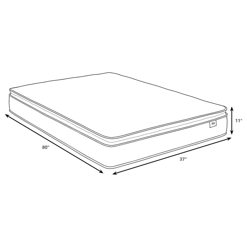 Hayes 11-inch Twin XL Pillow Top Memory Foam Hybrid Mattress - 350362TL
