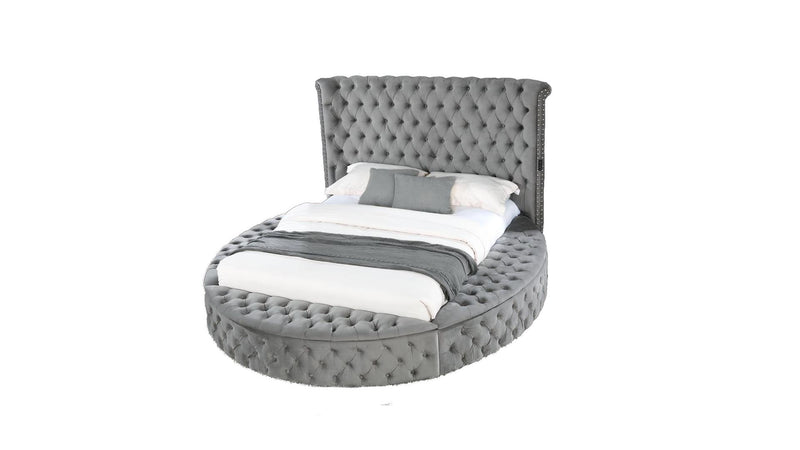 Hazel King Bed Gray - Hazel King Bed Gray