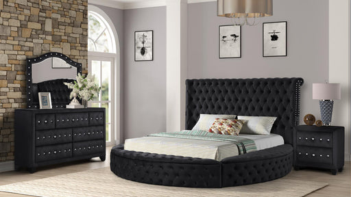 Hazel Queen 4 Pc Bedroom Set in Black - Hazel Queen 4 Pc Bedroom Set in Black