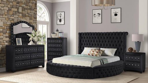 Hazel Queen 5 Pc Bedroom Set in Black - Hazel Queen 5 Pc Bedroom Set in Black