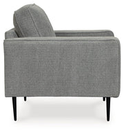 Hazela Chair and Ottoman in Charcoal - PKG015060