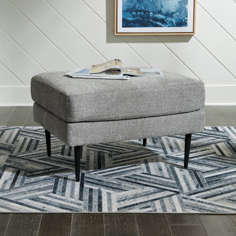 Hazela Chair and Ottoman in Charcoal - PKG015060