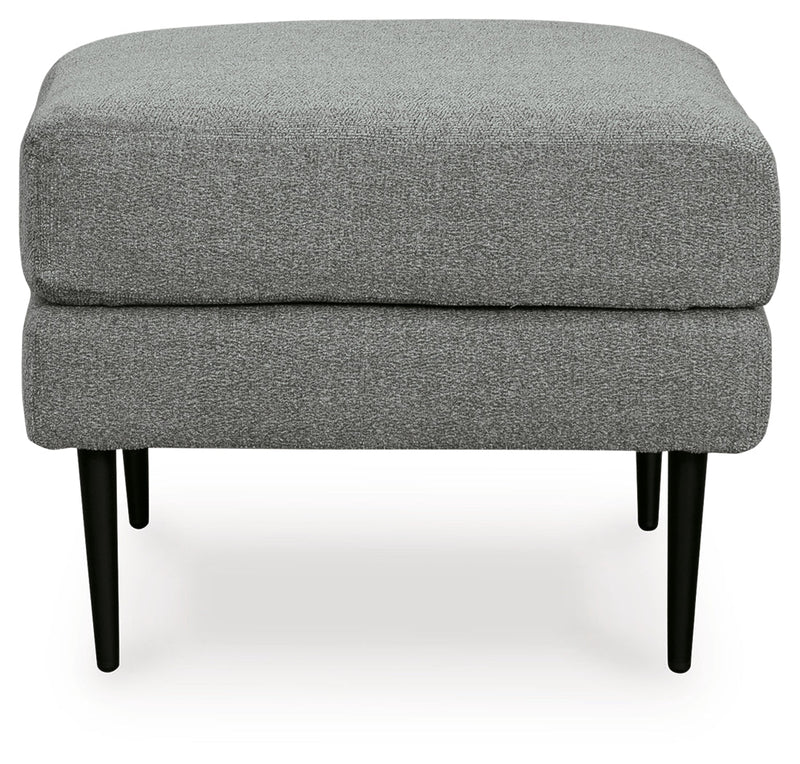 Hazela Chair and Ottoman in Charcoal - PKG015060