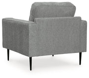 Hazela Chair and Ottoman in Charcoal - PKG015060