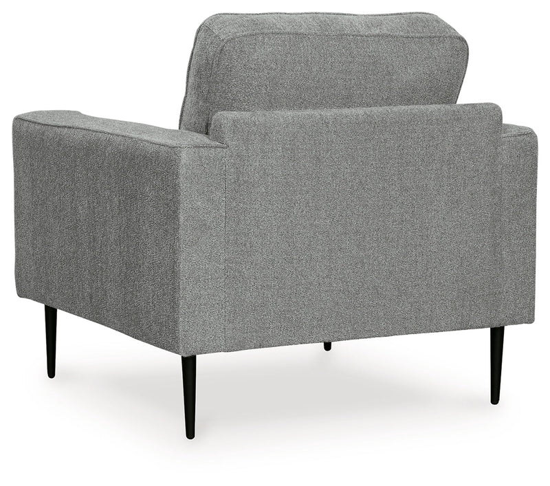 Hazela Chair and Ottoman in Charcoal - PKG015060