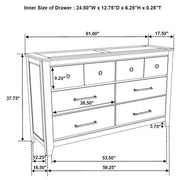 Hazlewood 4-piece Eastern King Bedroom Set Vineyard Oak - 207530KE-S4