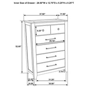Hazlewood 5-piece Eastern King Bedroom Set Vineyard Oak - 207530KE-S5