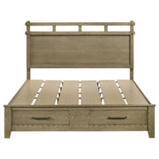 Hazlewood 59-inch Eastern King Storage Bed Vineyard Oak - 207530KE