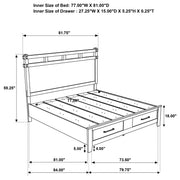 Hazlewood 59-inch Eastern King Storage Bed Vineyard Oak - 207530KE