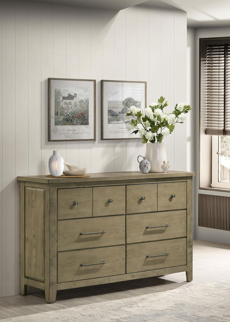 Hazlewood 6-drawer Bedroom Dresser Cabinet Vineyard Oak - 207533