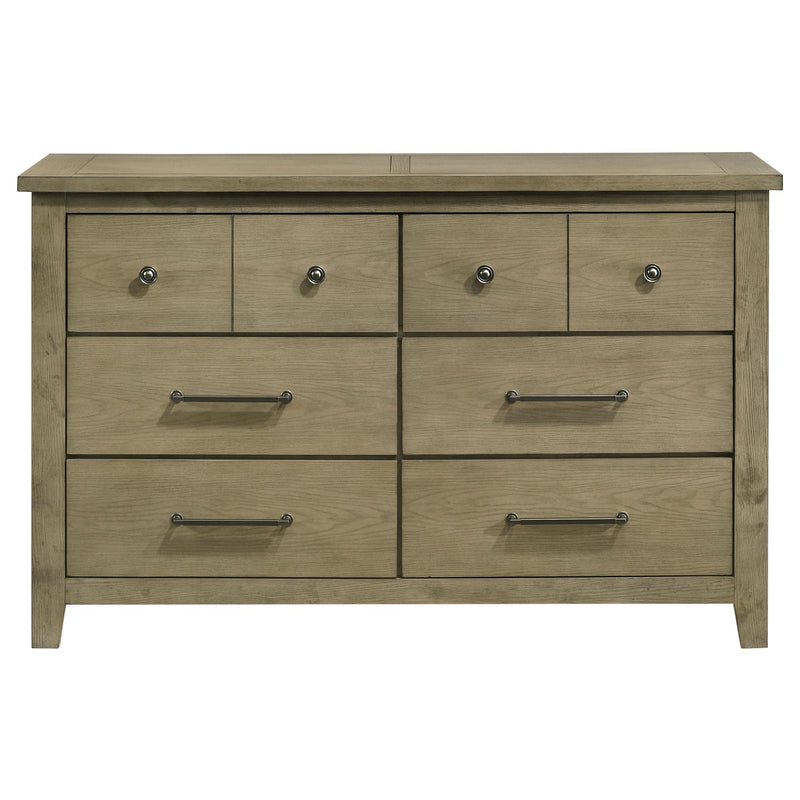 Hazlewood 6-drawer Bedroom Dresser Cabinet Vineyard Oak - 207533