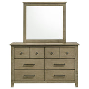 Hazlewood 6-drawer Bedroom Dresser with Mirror Vineyard Oak - 207533M
