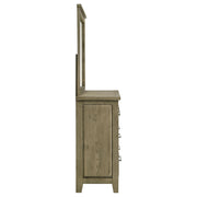Hazlewood 6-drawer Bedroom Dresser with Mirror Vineyard Oak - 207533M
