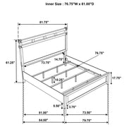 Hazlewood 61-inch Eastern King Panel Bed Vineyard Oak - 207531KE