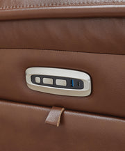 Healy Pier Chocolate Power Reclining Loveseat with Console - U1120418