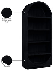 Hearth Solid Wood Bookcase in Black - 77024Black
