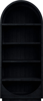 Hearth Solid Wood Bookcase in Black - 77024Black