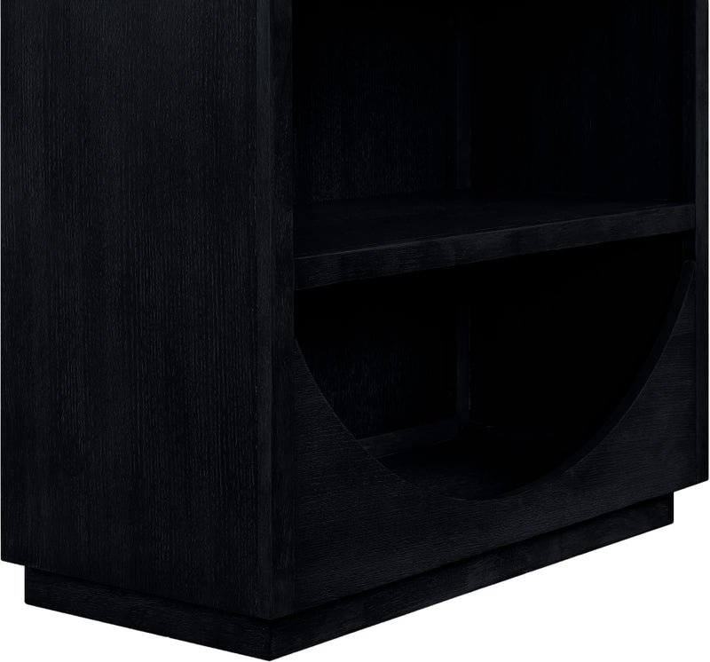 Hearth Solid Wood Bookcase in Black - 77024Black