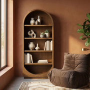 Hearth Solid Wood Bookcase in Brown - 77024Brown