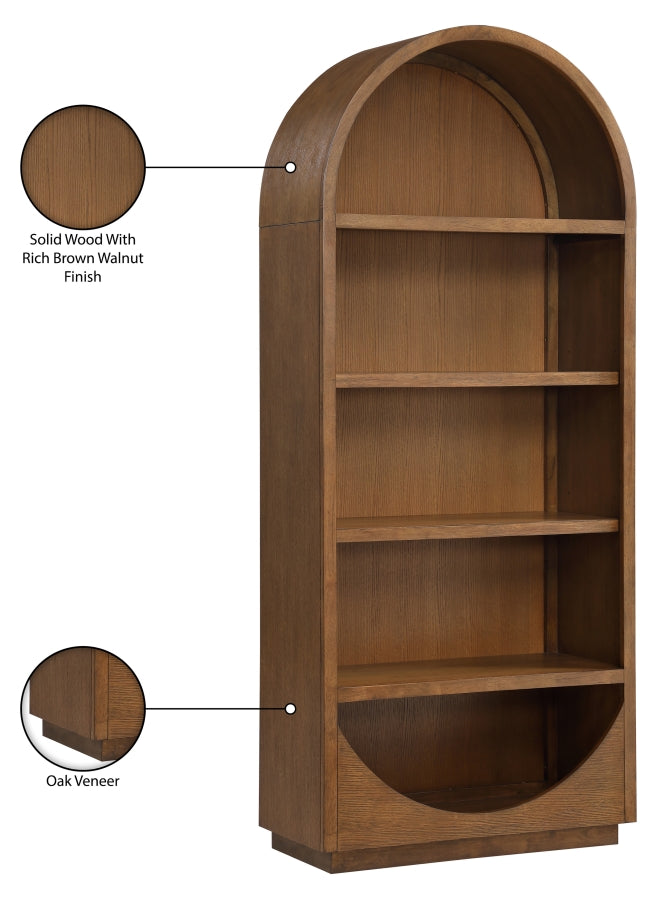 Hearth Solid Wood Bookcase in Brown - 77024Brown