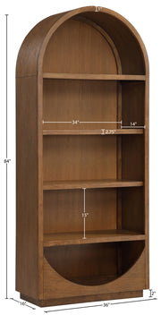 Hearth Solid Wood Bookcase in Brown - 77024Brown