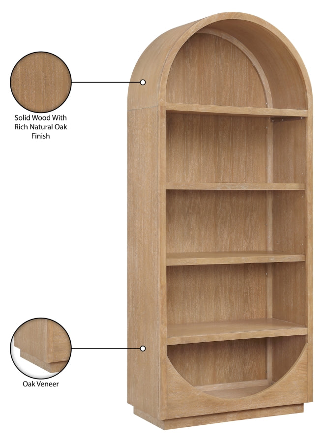 Hearth Solid Wood Bookcase in Natural - 77024Natural