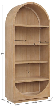 Hearth Solid Wood Bookcase in Natural - 77024Natural