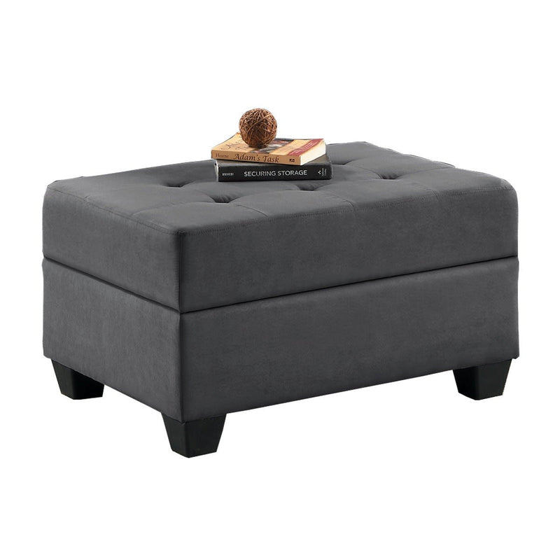 Heights Dark Gray Reverisble Sectional with Storage Ottoman - Gate FurnitureOttoman
