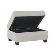 Heights Light Gray Reverisble Sectional with Storage Ottoman - Gate FurnitureOttoman