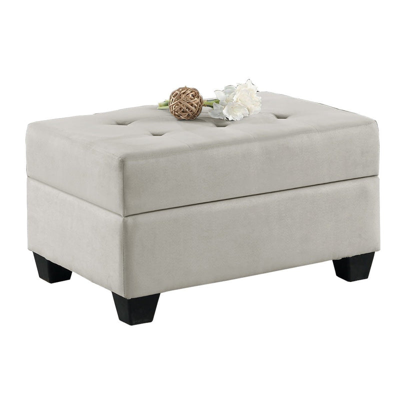 Heights Light Gray Reverisble Sectional with Storage Ottoman - Gate FurnitureOttoman