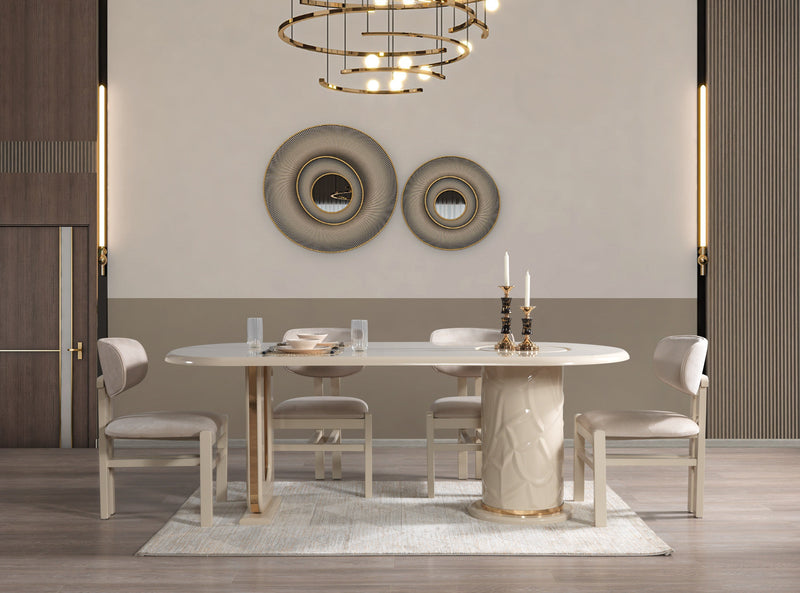 Helena Ivory 7 - Piece Dining Set - Gate FurnitureDining Room Set