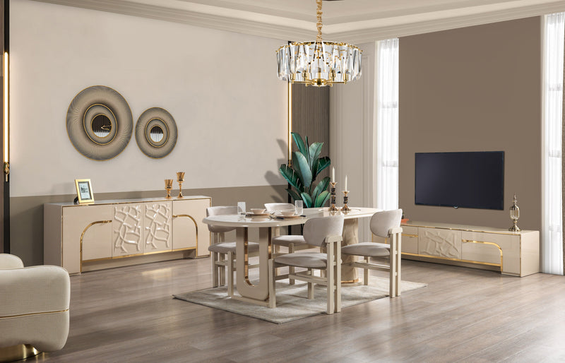 Helena Ivory Dining Server - Gate FurnitureServer
