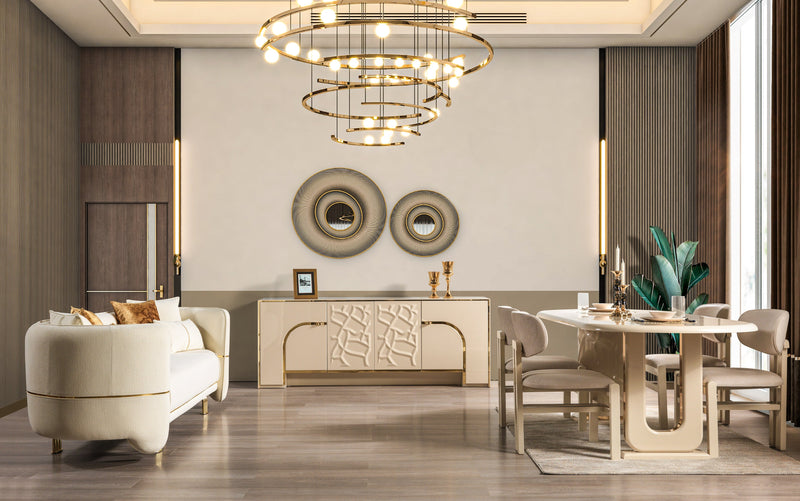 Helena Ivory Dining Server - Gate FurnitureServer