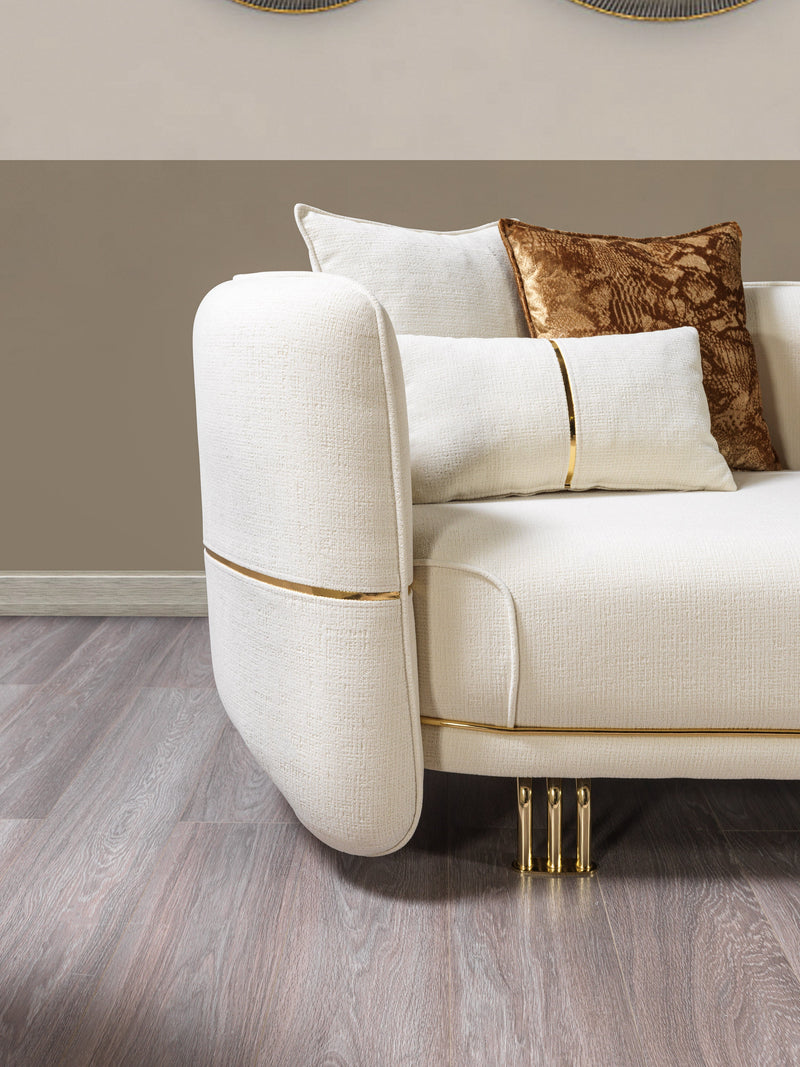 Helena Ivory Velvet Loveseat 82" [ETA: 11/25] - HELENA-L