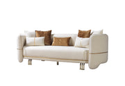 Helena Ivory Velvet Sofa 94" [ETA: 11/25] - HELENA-S
