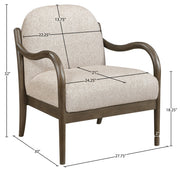 Helmsley Performance Fabric Upholstered Chair in Beige - 33067Beige