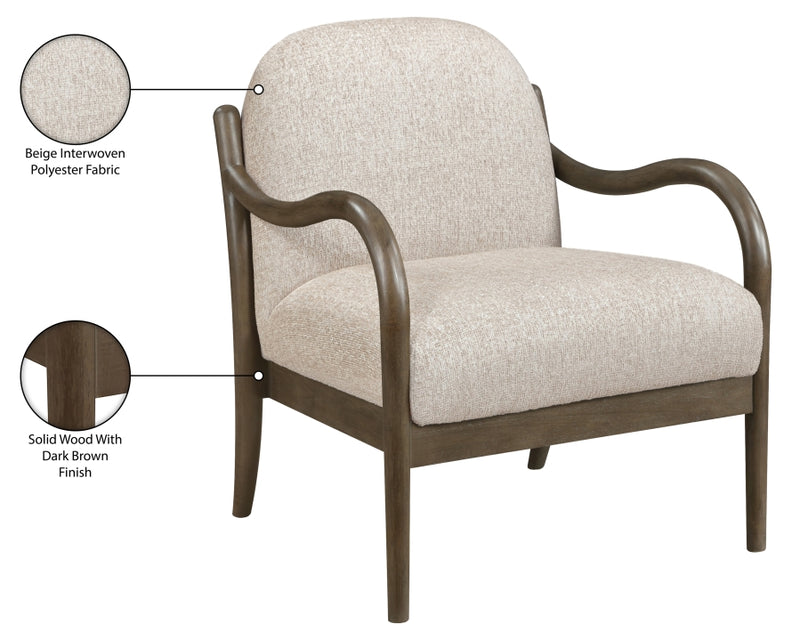 Helmsley Performance Fabric Upholstered Chair in Beige - 33067Beige