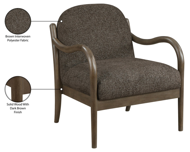 Helmsley Performance Fabric Upholstered Chair in Brown - 33067Brown
