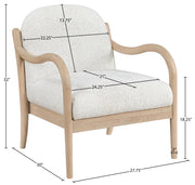 Helmsley Performance Fabric Upholstered Chair in Cream - 33066Cream