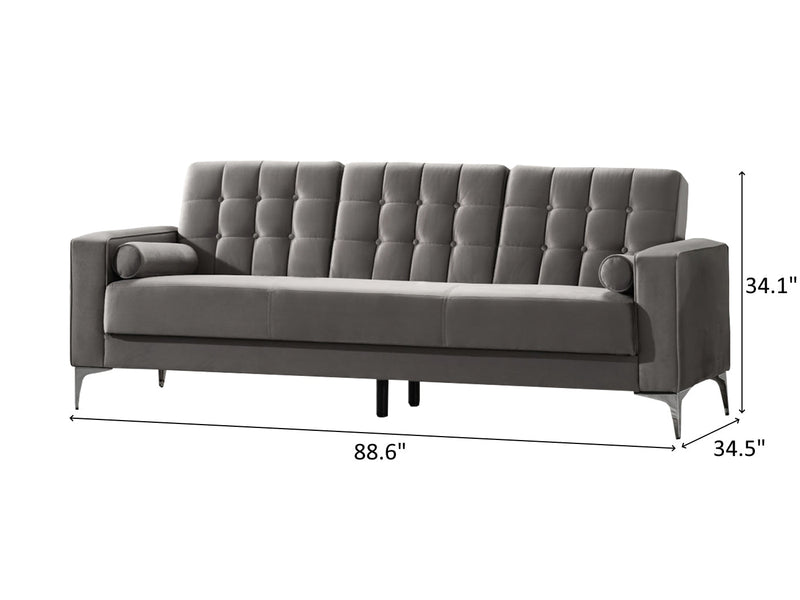 Hemera 88.6" Wide Tufted Convertible Sofa - Gate FurnitureSofas
