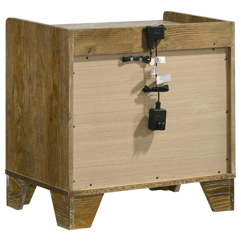 Henderson 1-drawer LED Nightstand Bedside Table Medium Oak - 222972
