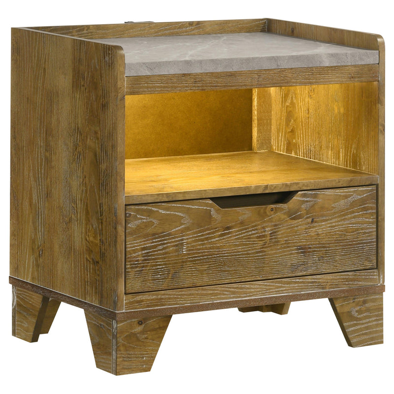 Henderson 4-piece Eastern King Bedroom Set Medium Oak - 222971KE-S4