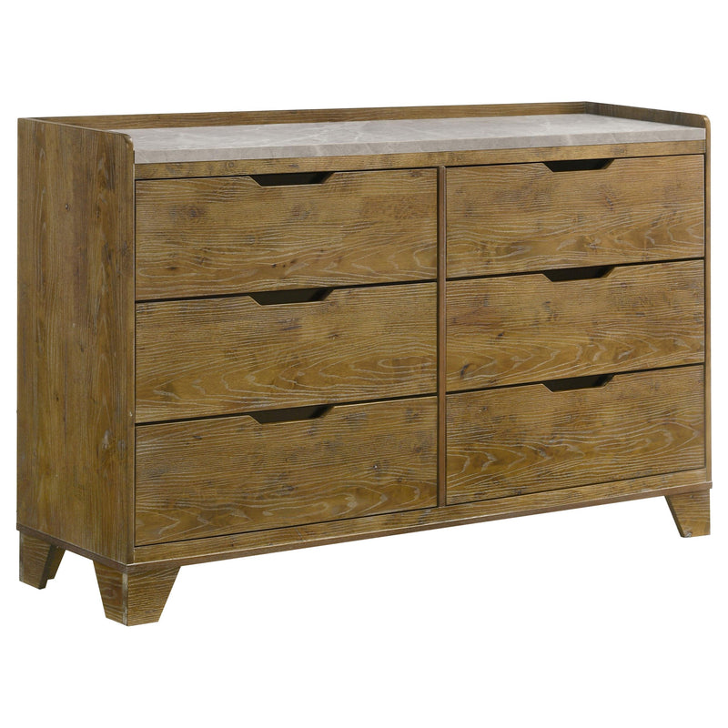 Henderson 4-piece Eastern King Bedroom Set Medium Oak - 222971KE-S4